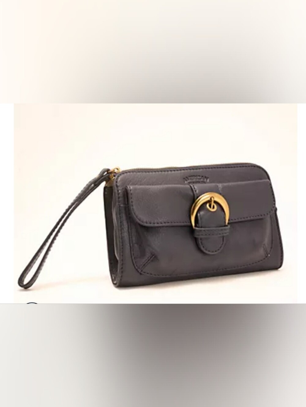 American Leather Co. Buckle Leather Wristlet Wallet